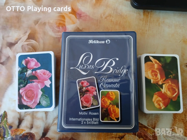 Луксозни немски стари карти за игра Pelikan, произведени в Берлин, снимка 3 - Карти за игра - 50392977