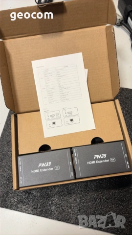 PWAY HDMI-HDMI Extender (Cat 5/6a,40/50m,FHD,Комплект), снимка 2 - Кабели и адаптери - 53607346