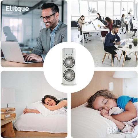 Преносим двоен спрей-вентилатор с LED светлини, снимка 2 - Друга електроника - 52855087