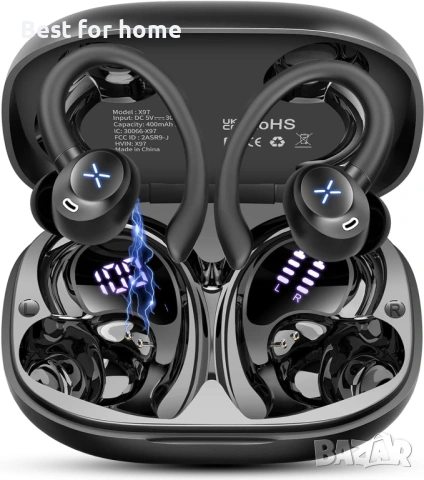 C23 Безжични Bluetooth слушалки с LED дисплей – IPX7 Водоустойчиви, Шумопотискане и USB-C, снимка 7 - Bluetooth слушалки - 53167306