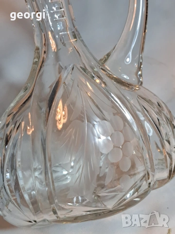 малка кристална гарафа декантер 34/2, снимка 2 - Форми - 53761305