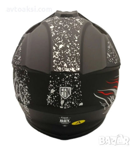 Каска Крос Мотор/Скутер/Бъги/Вело/АТВ с Визьор Два цвята, снимка 8 - Аксесоари и консумативи - 51985694