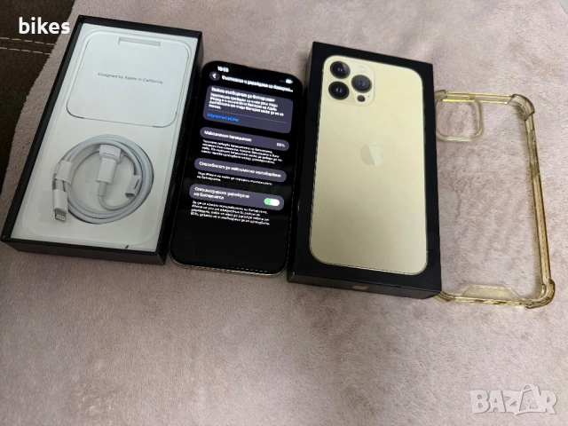 iPhone 13 Pro Max Gold 128gb 89%🔋, снимка 3 - Samsung - 53012957