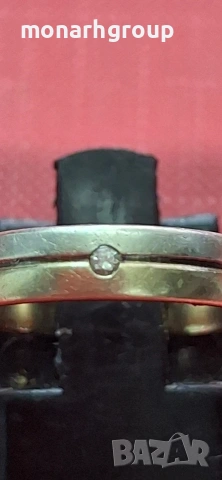 Златен пръстен с диамант, снимка 5 - Пръстени - 53331498