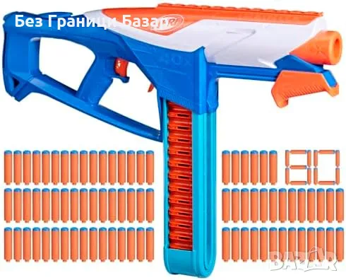 Нов Мощен Nerf N Series бластер с 80 стрели подарък деца игра играчка, снимка 2 - Други - 47456311