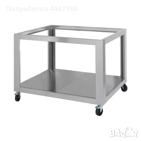 Стойка за пещ Flame, неръждаема стомана, с долен рафт