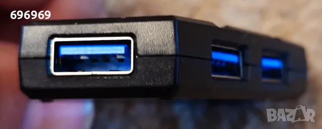4 порта USB 3.0 хъб 5Gbps USB докинг станция USB хъб USB сплитер OTG адаптер с TYPE C захранващ порт, снимка 6 - Мрежови адаптери - 50308012