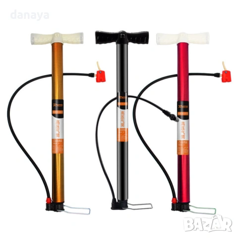 6473 Ръчна въздушна помпа за велосипедни гуми, топки, универсална, снимка 5 - Аксесоари за велосипеди - 53767077