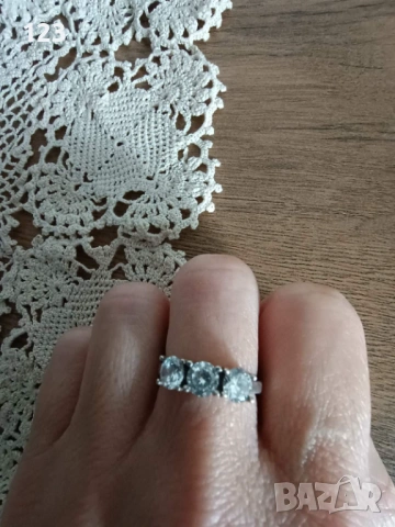 Сребърен пръстен 53 размер, снимка 5 - Пръстени - 53004710