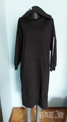 Ватирана рокля тип хууди с качулка / голям размер , снимка 2 - Рокли - 44792716