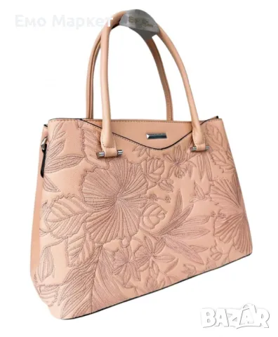 Елегантна дамска чанта с флорална бродерия, снимка 10 - Чанти - 50091879