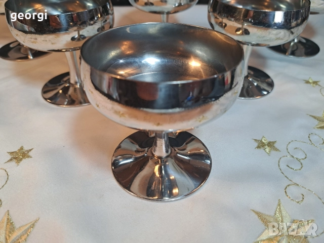 Маркови италиански чаши за сладолед/десерт MEPRA от неръждаема стомана 29/4, снимка 3 - Чаши - 52440725