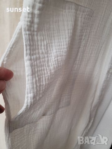 Бяла памучна риза,тип рокля- 40 размер, снимка 4 - Ризи - 46429070