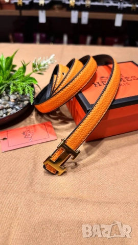 колани от естествена кожа в кутия hermes 2см, снимка 6 - Колани - 52013833