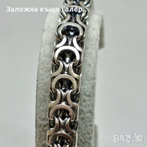 Масивна сребърна гривна „Рамзес“ – стил и тежест!, снимка 3 - Гривни - 54214972