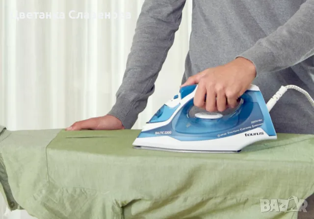 Ютия Taurus Baltic 2200. 2200W, Керамична гладеща плоча, 110g/min, 300ml,, снимка 5 - Ютии - 49663352