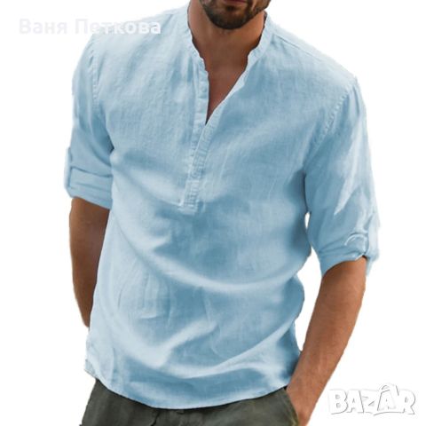 Мъжки ленени ризи , снимка 2 - Ризи - 45503922