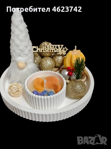 Коледен комплект свещи и гномчета , снимка 2 - Декорация за дома - 52741164