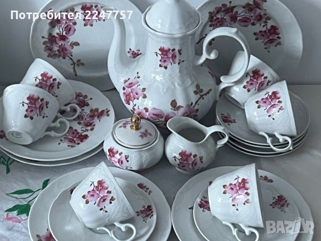 Сервиз за чай/ кафе костен порцелан Seltmann Weiden , снимка 5 - Сервизи - 45200456