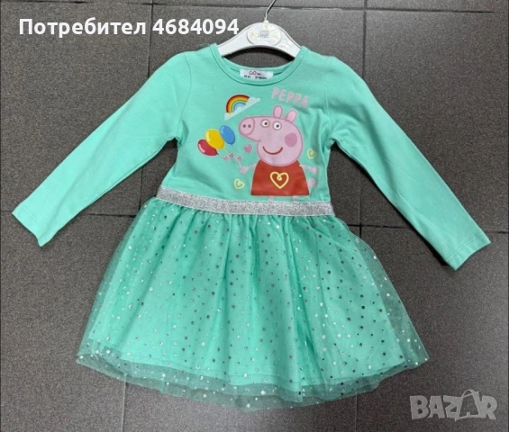 Рокля Пепа Пиг 86,92,98,104,110,116см, снимка 2 - Детски рокли и поли - 53792445