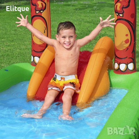 Водна площадка Bestway Jurassic 53160 – Детски мини аквапарк с пързалка и пръскачки, снимка 10 - Други стоки за дома - 54300452