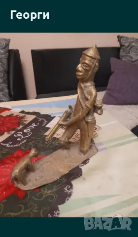 Бронзова статуетка-99, снимка 6 - Антикварни и старинни предмети - 50124730