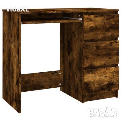 vidaXL Бюро, опушен дъб, 90x45x76 см, инженерно дърво（SKU:815507, снимка 1