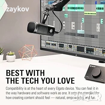 Elgato Wave DX - Динамичен XLR микрофон, кардиоидна схема, шумопотискане , снимка 5 - Други - 54201199