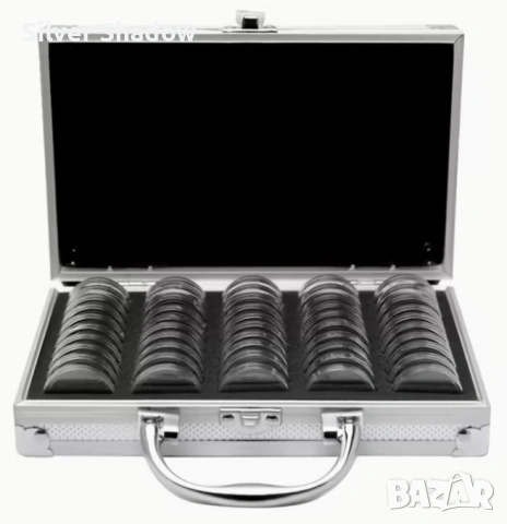 Алуминиев куфар за монети, размер 20,7 см./13 см./5 см. , снимка 3 - Нумизматика и бонистика - 53057227