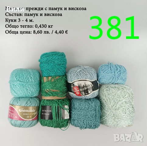 Евтини прежди в малки количества - нови и остатъци , снимка 18 - Други - 52042530