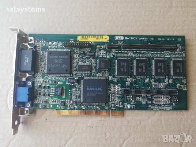 Видео карта Matrox Millennium MGA-MIL/4BN 4MB PCI, снимка 1 - Видеокарти - 46459929