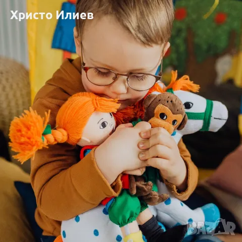 Мека кукла Pippi - Пипи Дългото Чорапче 30 cm Парцалена кукла, снимка 7 - Кукли - 47626349