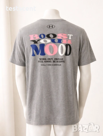 Мъжка тениска Under Armour размер L (Large), сива. добро състояние, снимка 1 - Тениски - 53955696