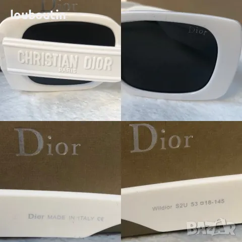 Dior 2024 дамски слънчеви очила правоъгълни 2 цвята черни бели, снимка 2 - Слънчеви и диоптрични очила - 47713784