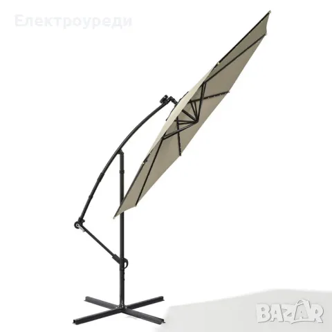 Висококачествен Регулируем 3х3М Градински Чадър с 8 ребра и UV защита, снимка 4 - Градински мебели, декорация  - 49195226