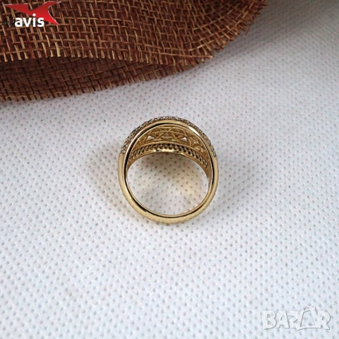 Пръстен с 14К златно покритие 224853, снимка 2 - Пръстени - 53808048