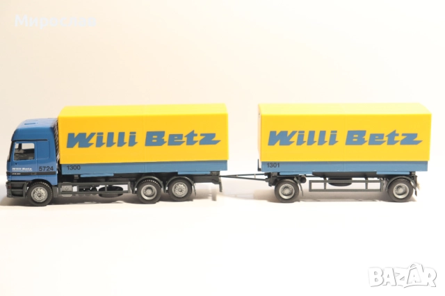 HERPA H0 1/87 MERCEDES BENZ ACTROS WILLI BETZ КАМИОН МОДЕЛ