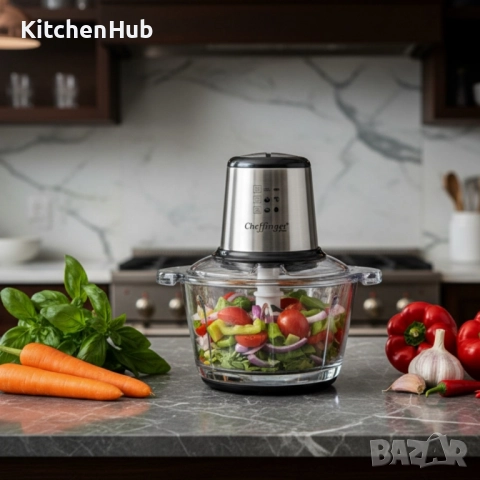 Висококачествен чопър Cheffinger CF-FP500 – за секунди нарязва, смесва и пести време в кухнята, снимка 4 - Чопъри и пасатори - 52135521