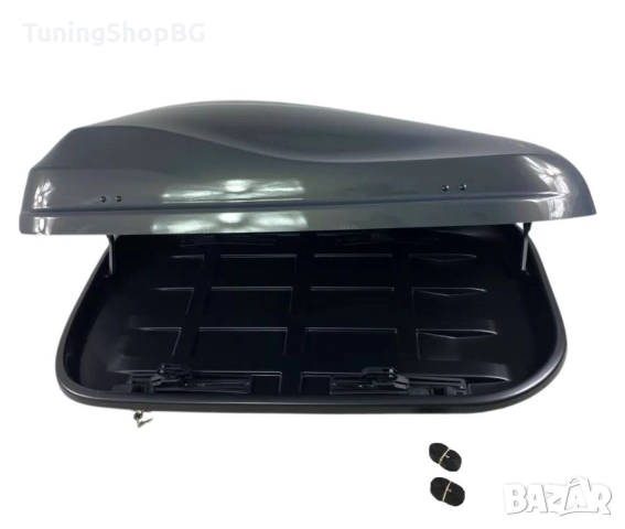 Автобокс Junior Altro 140x90x38cm с 70 mm крепежи, с едностранно отваряне с ключ, 370 литра, снимка 4 - Аксесоари и консумативи - 52548473