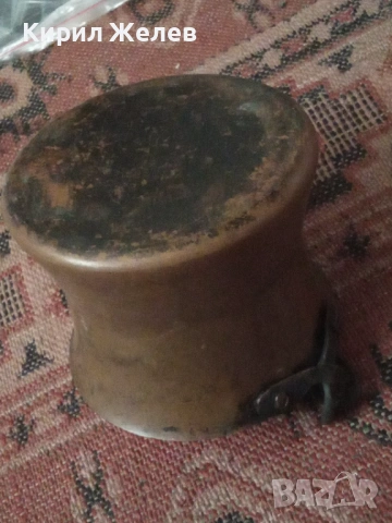 Старо бакърче менче с дръжки 53650, снимка 4 - Антикварни и старинни предмети - 53420868