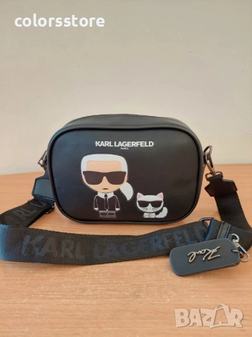 Черна чанта KarlLagerfeld/SG70n, снимка 4 - Чанти - 50467761