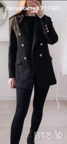 Черно буклено сако тип ZARA