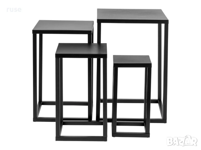 НОВИ! Комплект маси 4 броя 30x30x45см, 25x25x40см, 20x20x35см, 15x15x30см