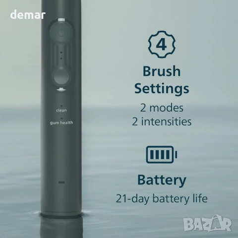 Електрическа четка за зъби Philips Sonicare 4000 Series, Тъмнозелена, HX4042/46, снимка 5 - Други - 53706740