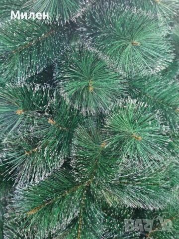 Коледна елха с бели заскрежени връхчета. С пластмасова стойка за 60 и 90см, всички останали са с мет, снимка 4 - Декорация за дома - 52337673