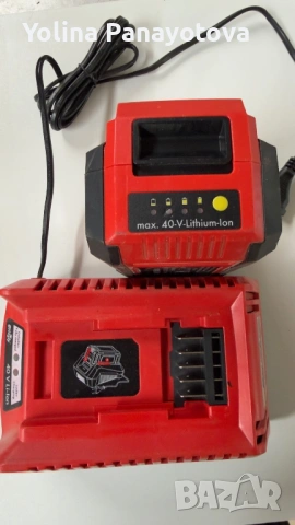 Grizzly батерия и зарядно, снимка 3 - Градинска техника - 54187809