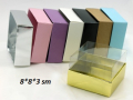 ниска картонена кутия прозрачен капак картонени кутии ръчна изработка сувенир сапун фигурка кутийка, снимка 1 - Други - 40160021