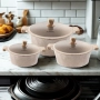 Готварски комплект касероли PEARL SERIES Lexical – Лукс, ефективност и стил в кухнята, снимка 5