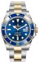 Мъжки луксозен часовник Rolex Submariner Blue Dial Ceramic Bezel 126613LB           , снимка 1