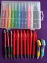 Химикалки, писалки, сини, цветни, гел пастели, снимка 1 - Други - 44416013